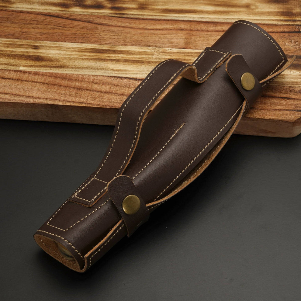Bone handle craving knife pair with leather sheath wrap|| Drs Knives Hub