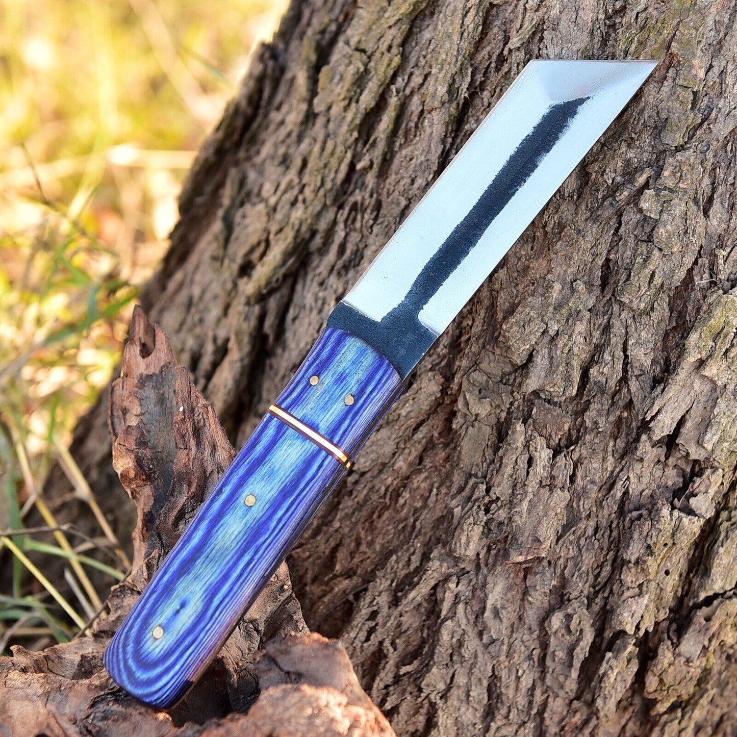 FIXED BLADE TANTO KNIFE WITH SHEATH WOODEN HANDLE || DRS KNIVES HUB