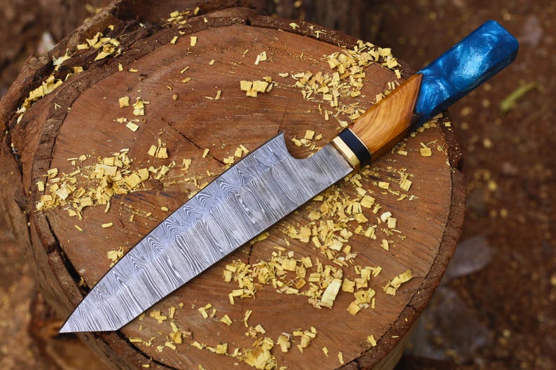 CHEF KNIFE CUSTOM HANDMADE DAMASCUS KITCHEN KNIFE || DRS KNIVES HUB