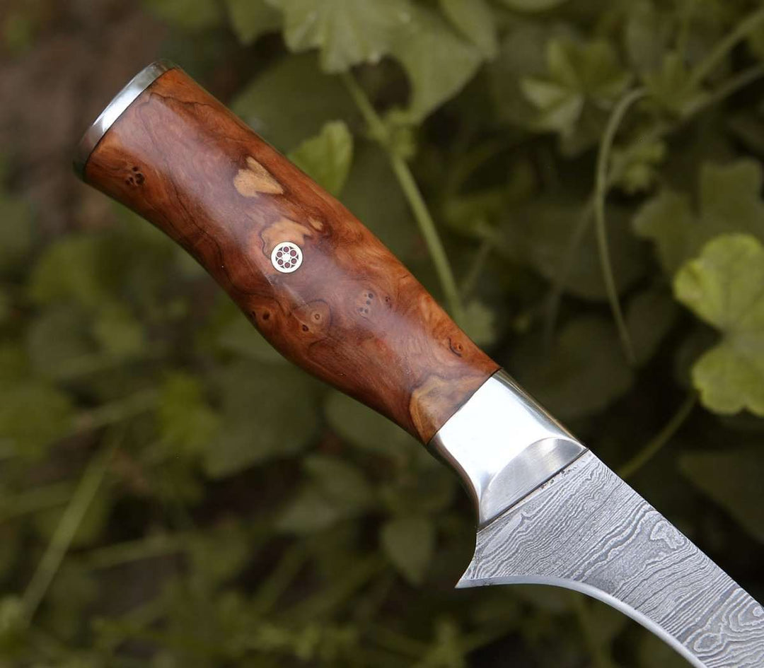 11” INCHES HANDMADE FISHING FILLET KNIFE WITH LEATHER SHEATH || DRS KNIVES HUB