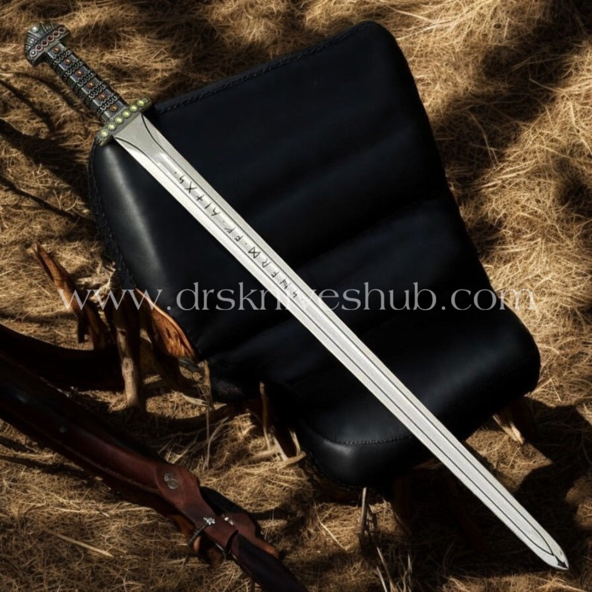 Full Tang Handmade Ragnar viking Sword with scabbard || drs knives hub