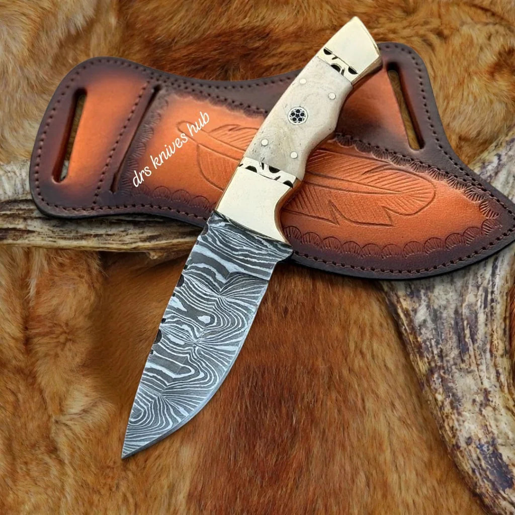 drsknives-hub-damascus-spinning-knife - DRSKNIVES HUB