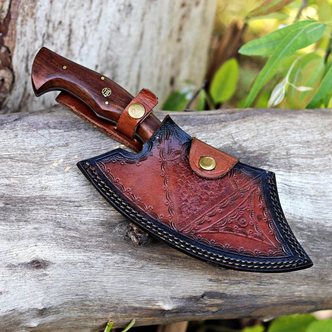 13 inch handmade J2 steel cleaver knife