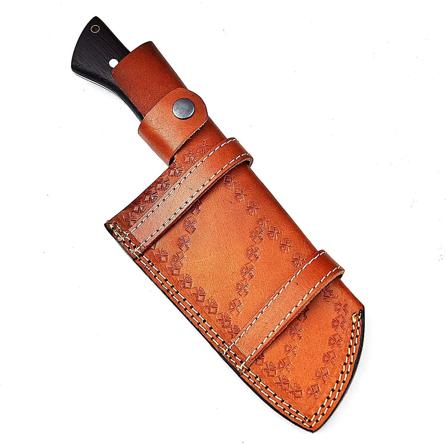 Serbian Cleaver Butcher knife Handmade Meat Cleaver With Cowhide Leather Sheath