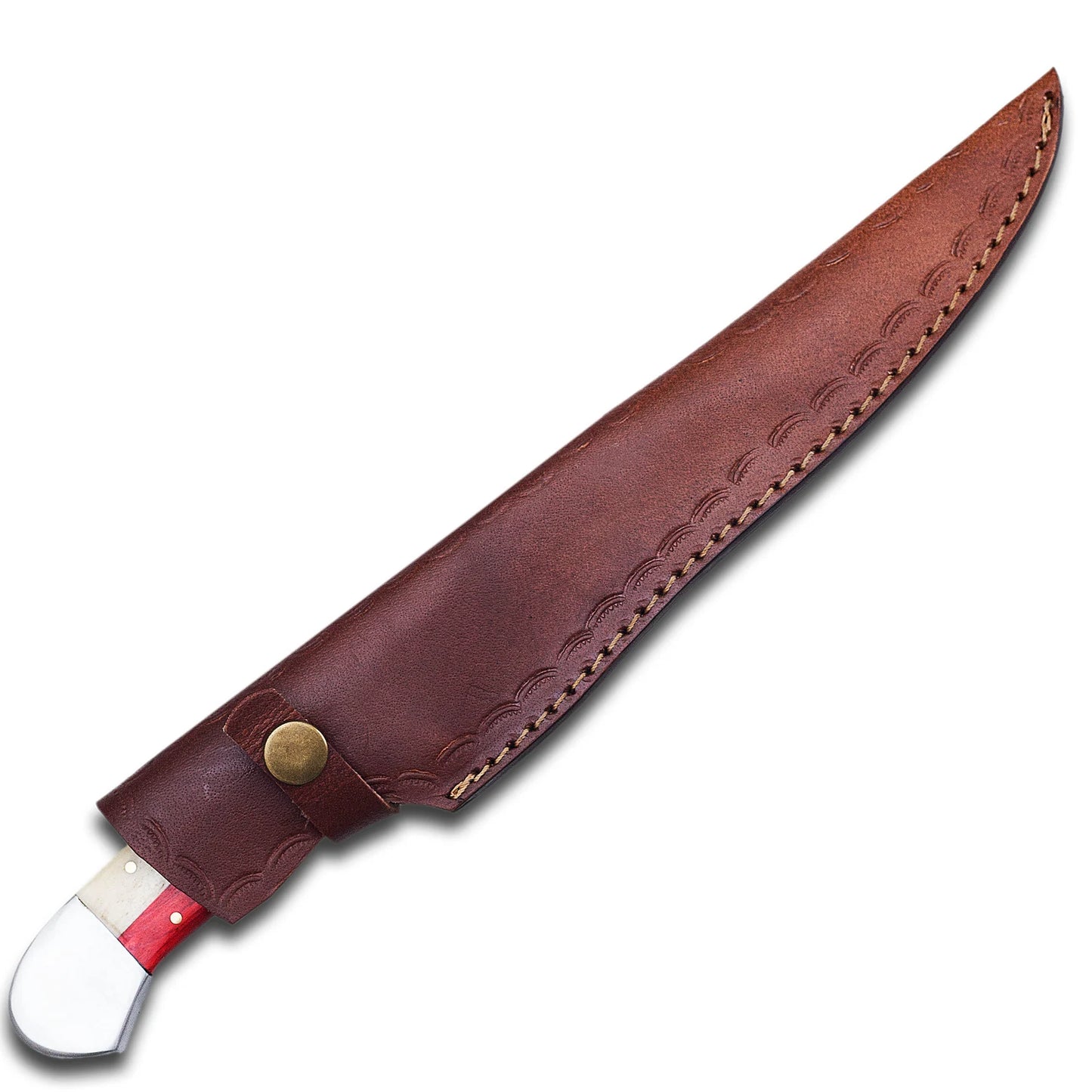 Texas Flag Handle Fishing Fillet Knife Damascus Steel Fillet Knife, Handmade Boning Knife