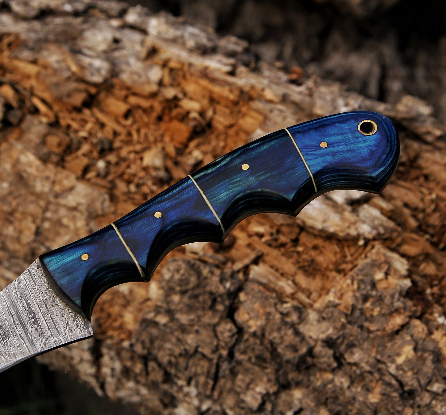 Fillet Knife Handmade Damascus kitchen knife , With Leather Sheath Cover