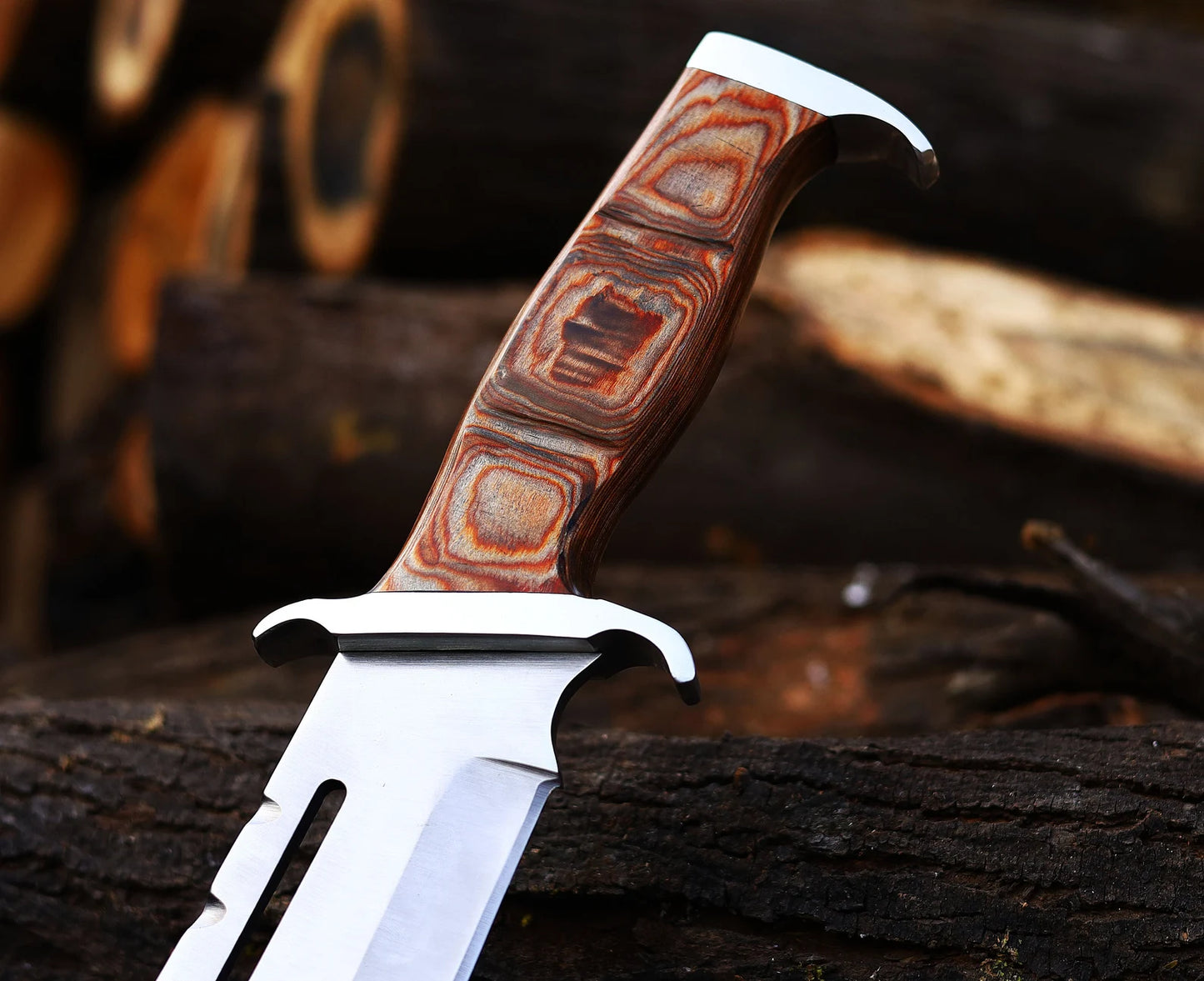 CUSTOM HANDMADE RAMBO BOWIE KNIFE WITH SHEATH || DRS KNIVES HUB