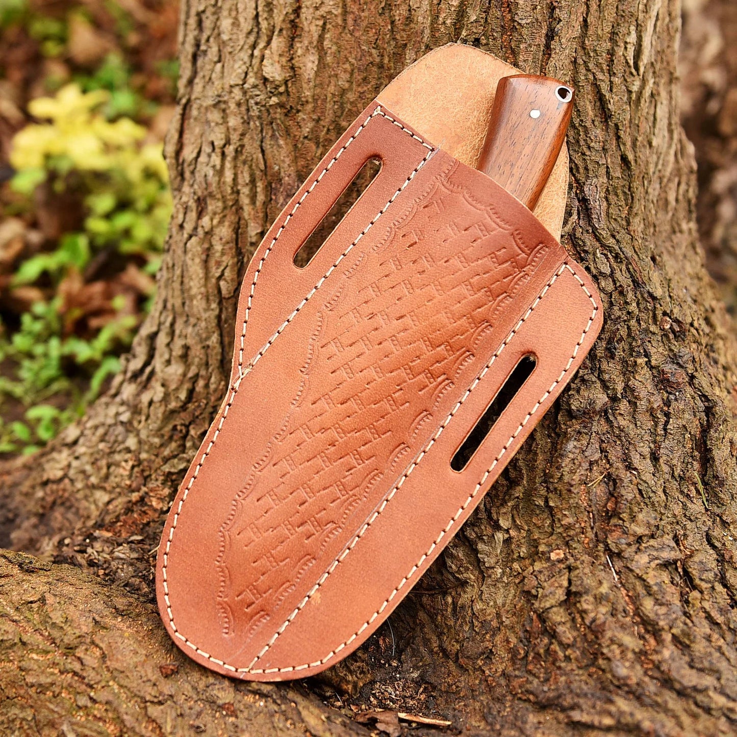 Full Tang Handmade Engraved Knife Hand Forged Personalized Hunting Camping Knife With Leather Sheath Cover