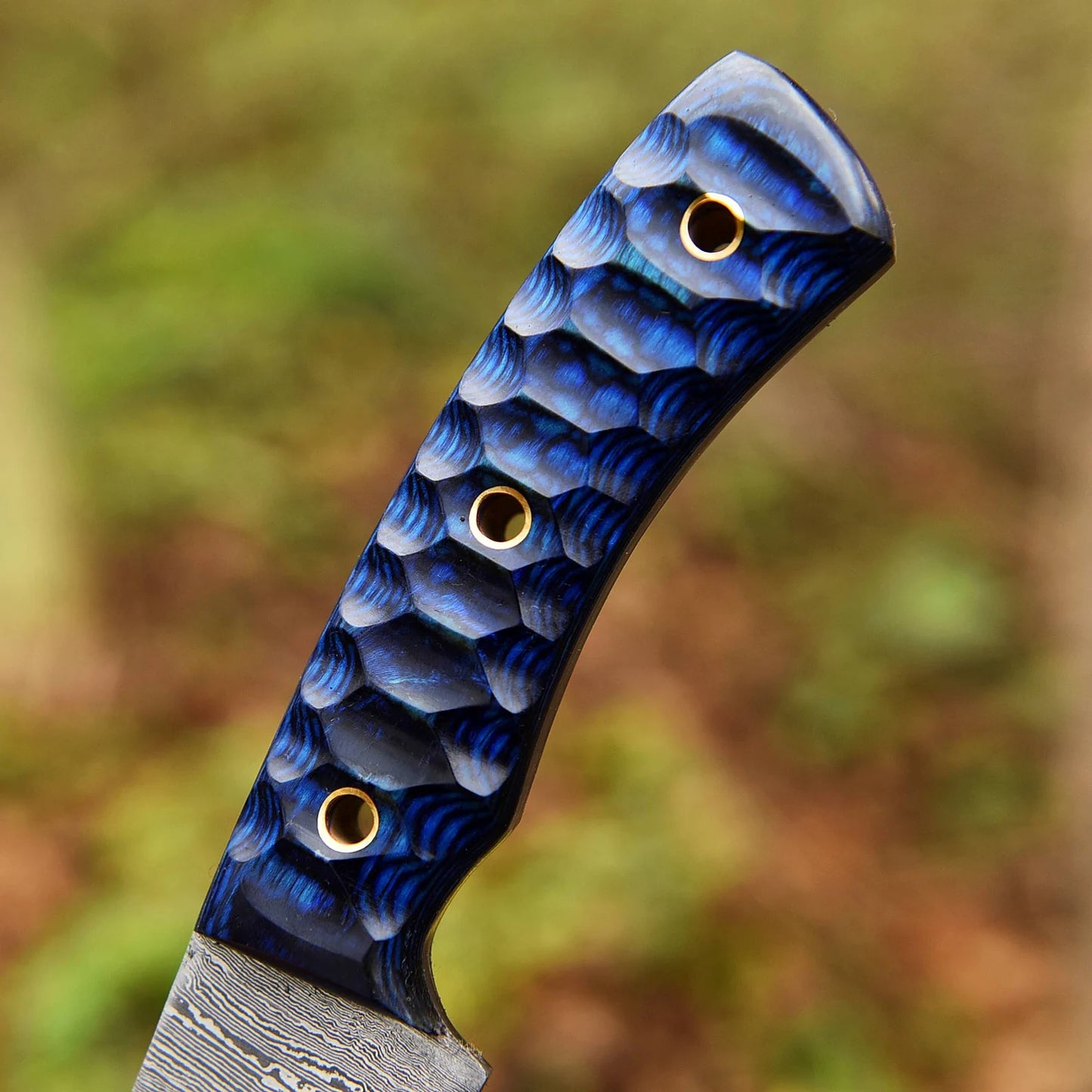 Every Day Carry Handmade Damascus Steel Knife Bush craft Knife With Leather Sheath Cover