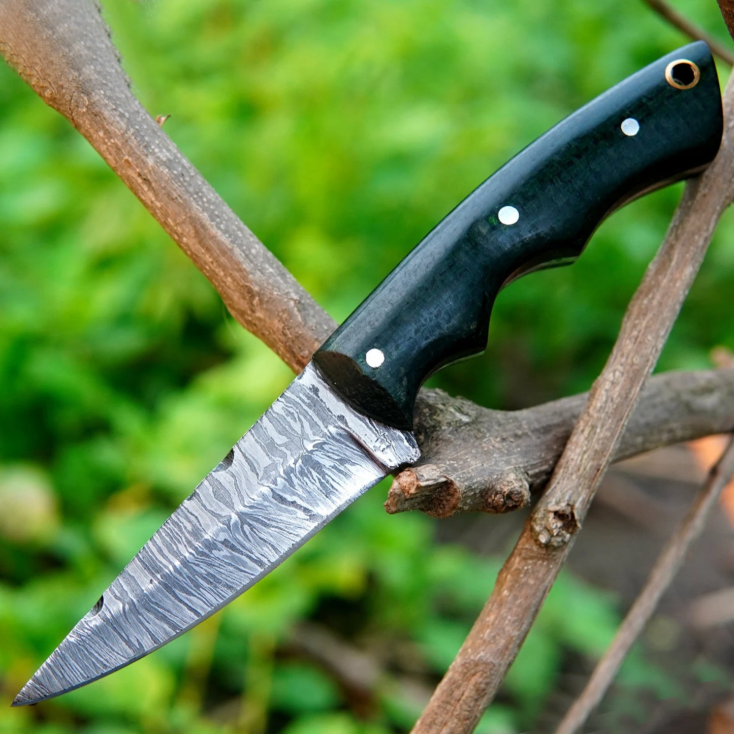 Handmade Damascus Hunting knife–Fixed Blade Knives 7 Inch with Micarta Handle