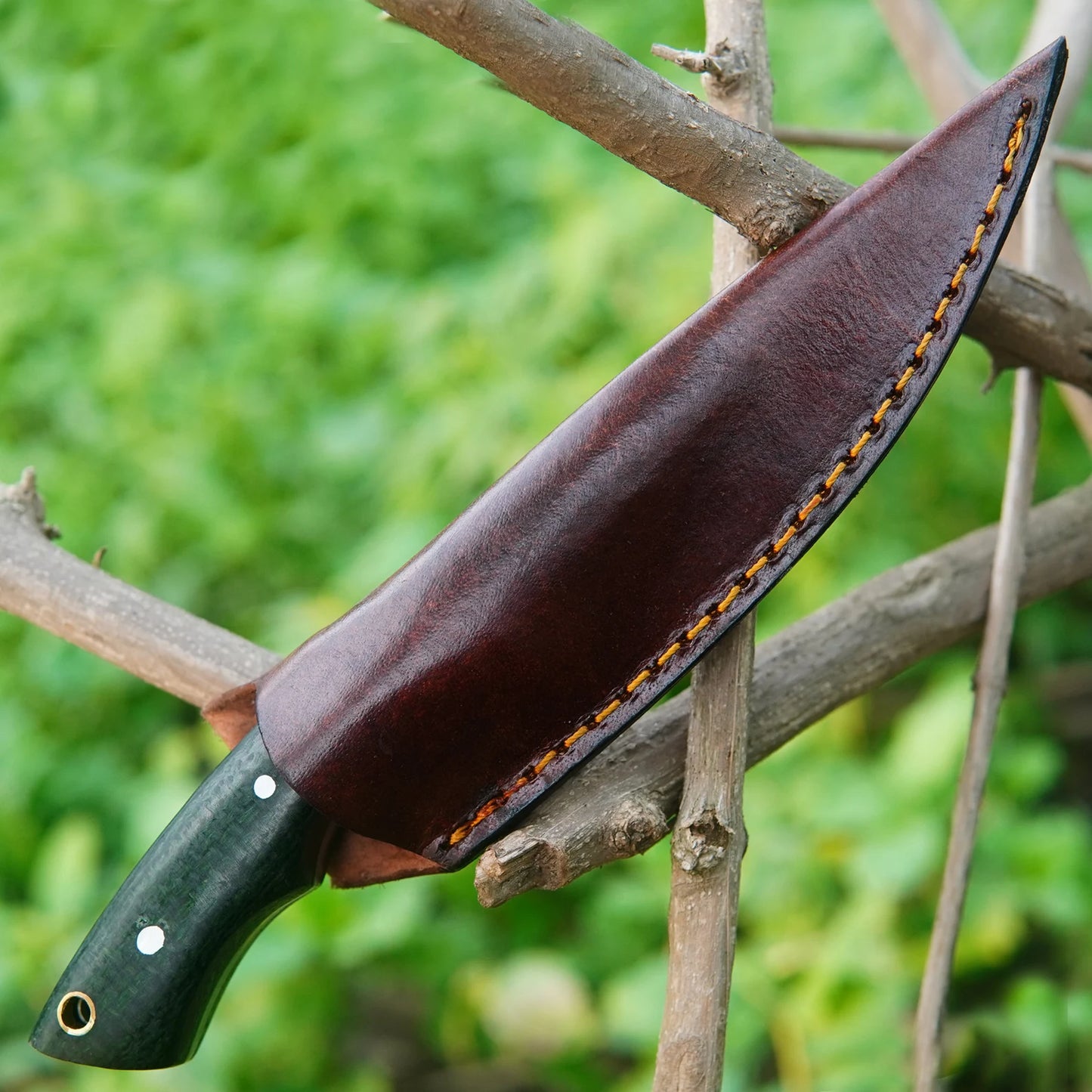Handmade Damascus Hunting knife–Fixed Blade Knives 7 Inch with Micarta Handle