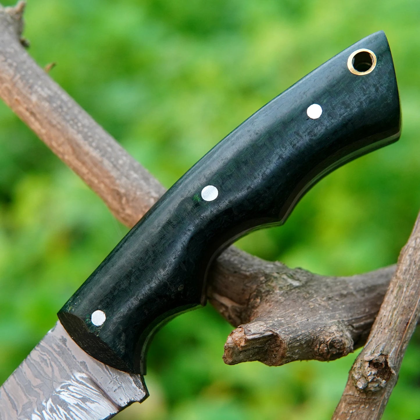 Handmade Damascus Hunting knife–Fixed Blade Knives 7 Inch with Micarta Handle