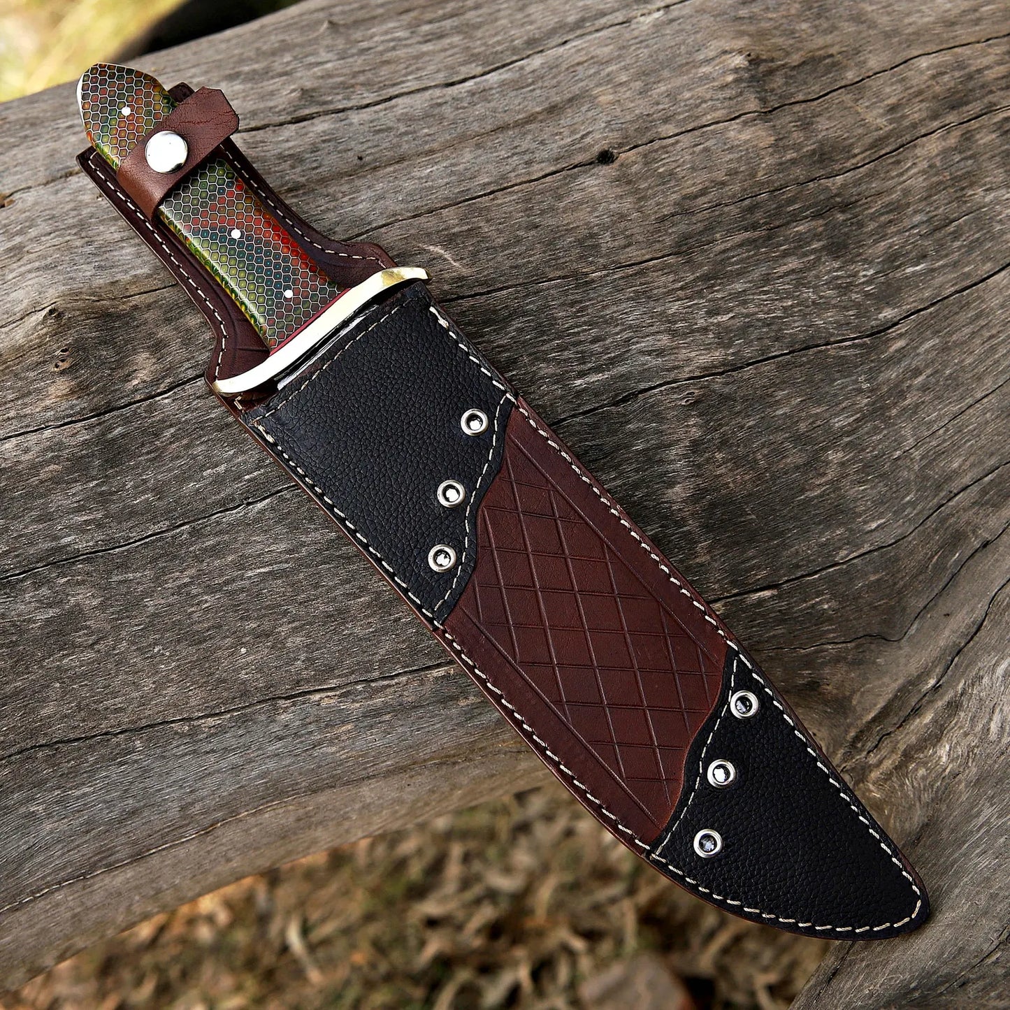 J2 STEEL HANDMADE HUNTING BOWIE KNIFE 15" INCHES OVER ALL || DRS KNIVES HUB