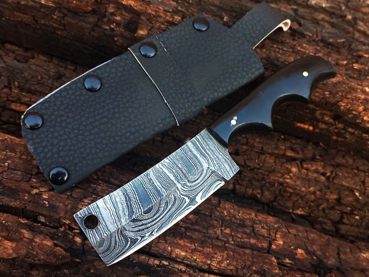 Damascus Mini Neck Knife 8" – 512 Layer Twisted Pattern | DRSKNIVES HUB