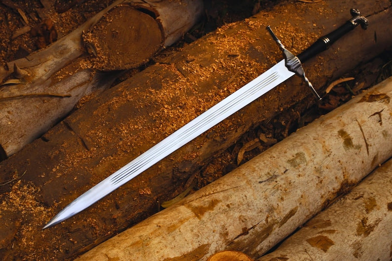 Witcher Sword Handmade Stainless Steel Blade Sword With Leather Sheath Cover