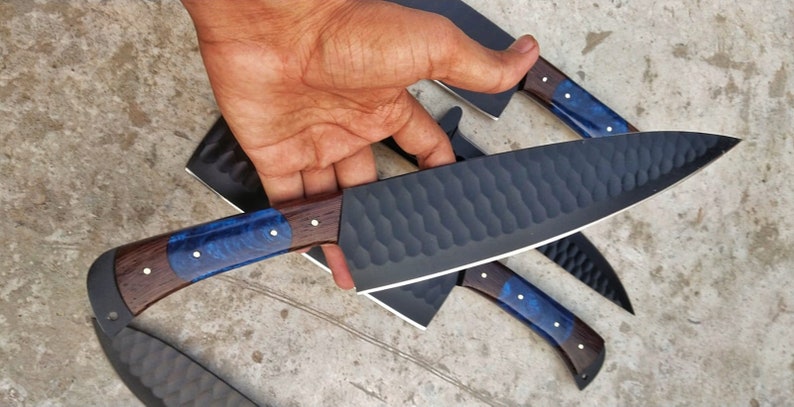 5Pcs Kitchen Knife Set Chef Knife Chef Knives / Kitchen knives With Leather Roll kit bag