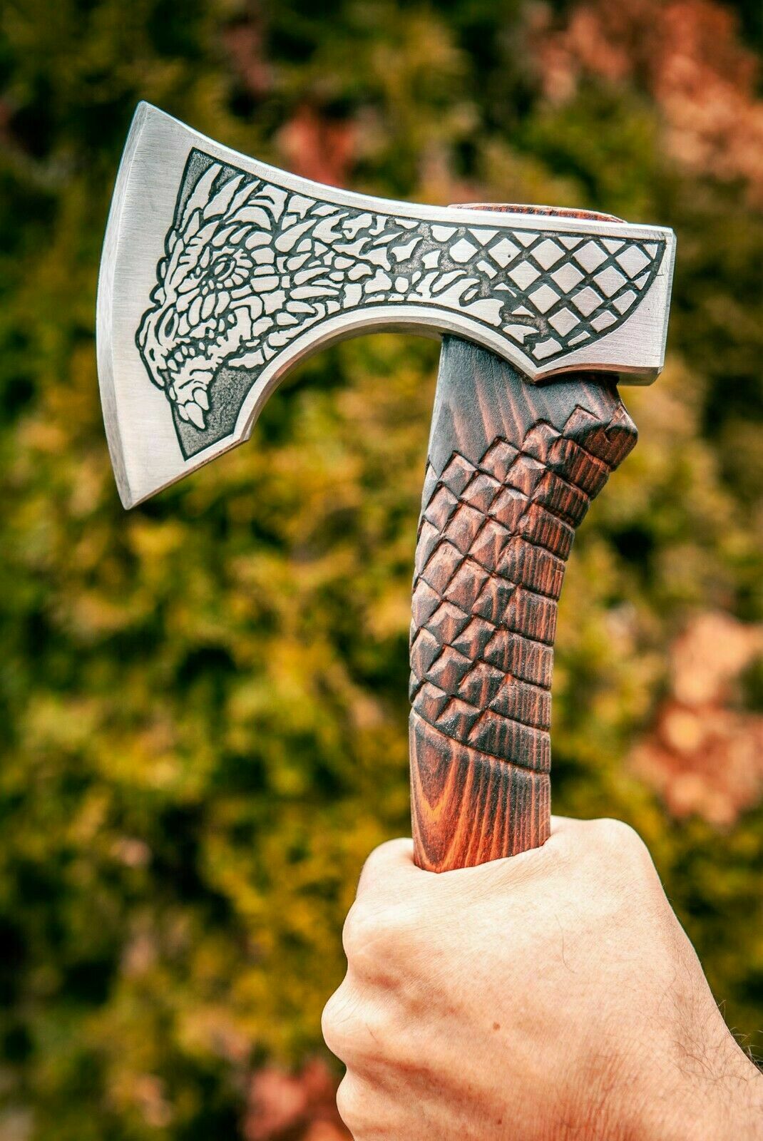 Carbon Steel Handmade Viking Axe Outdoor Camping Axe