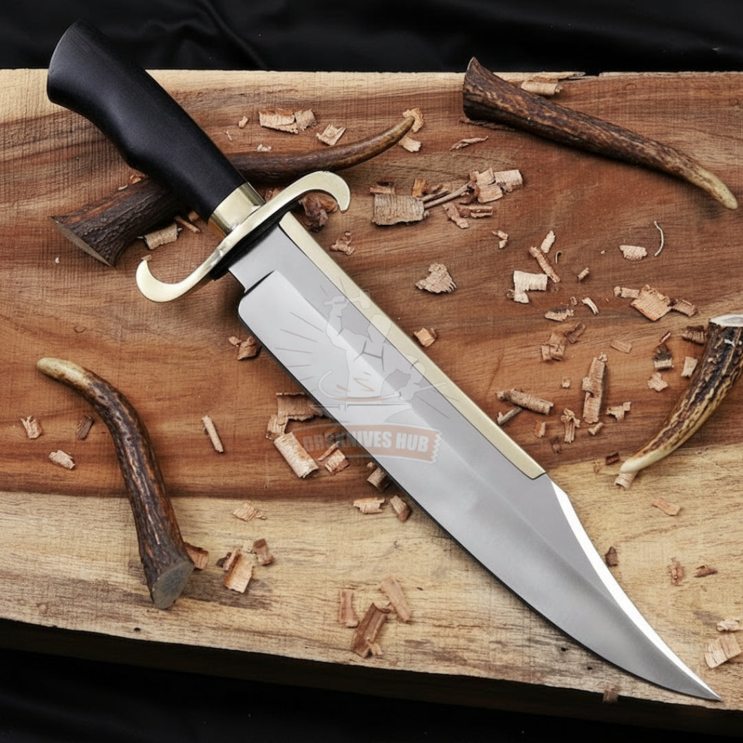 Handmade D2 Steel Blade Alamo Musso Bowie Knife With Leather Sheath Cover | DRSKNIVES HUB