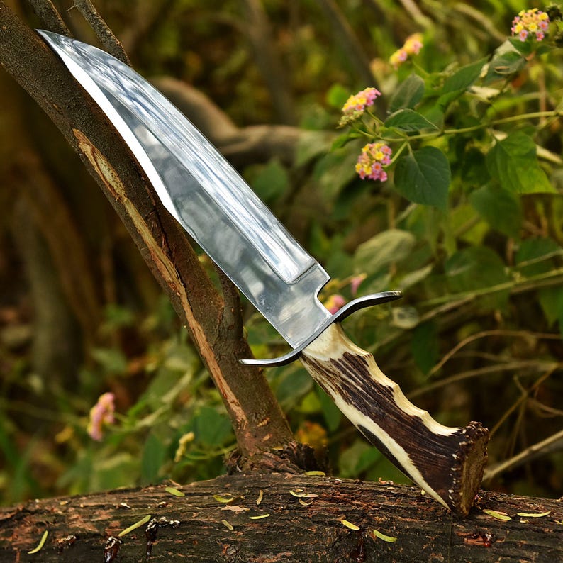 Handmade D2 Steel Blade Hunting Bowie Knife Outdoor Camping knife