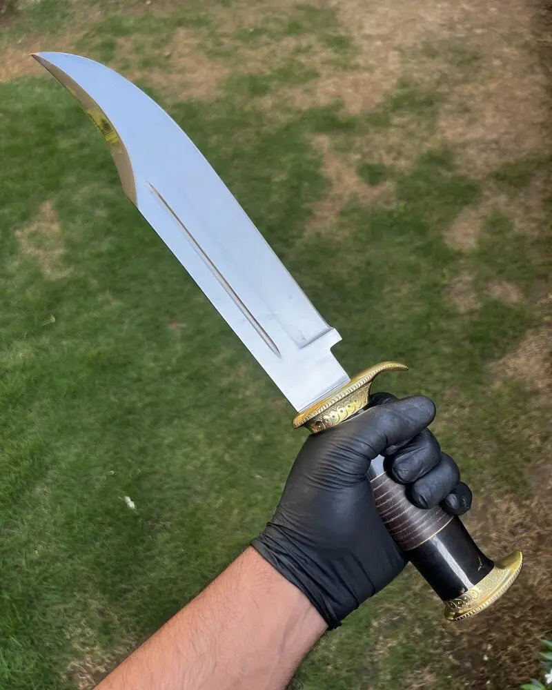 Premium D2 Steel Bowie Knife | Blood Grooved Blade