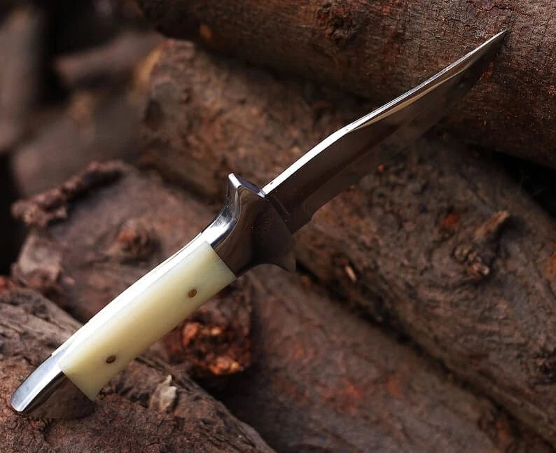 Personalised Handmade Hunting Knife With Wooden Box