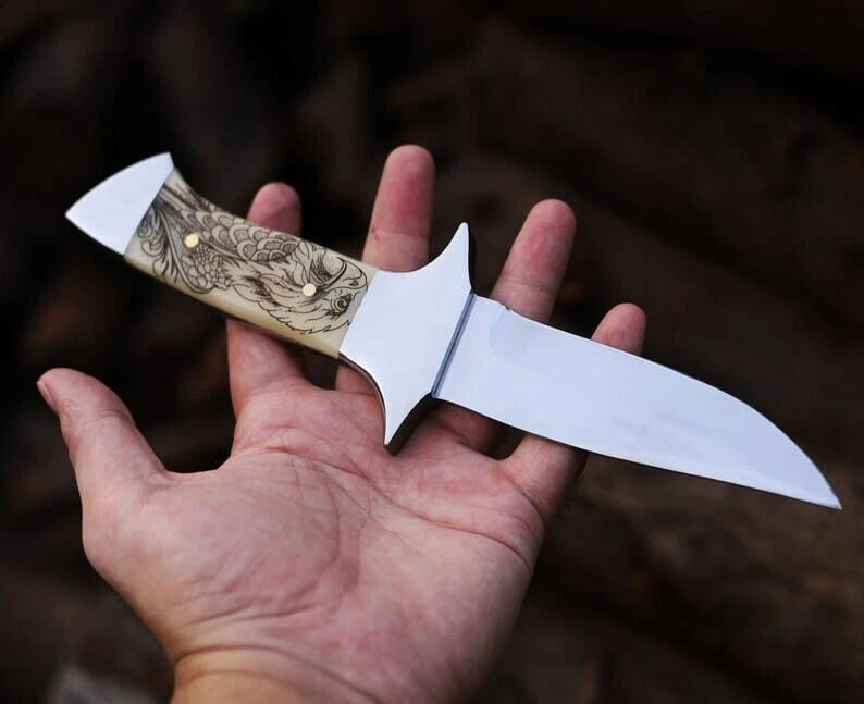 Personalised Handmade Hunting Knife With Wooden Box