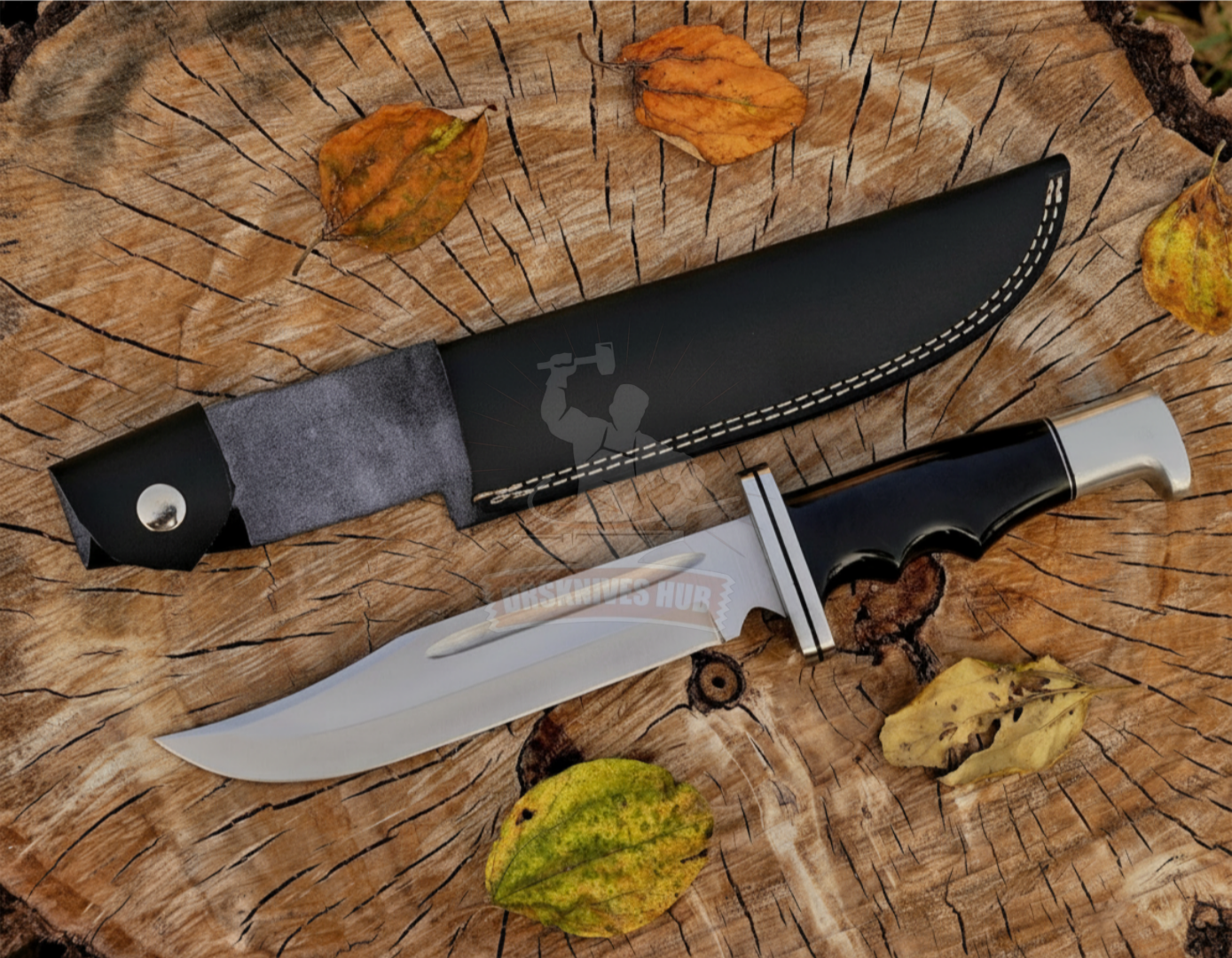 Custom Handmade Carbon Steel Blade Hunting Scream Knife With Sheath