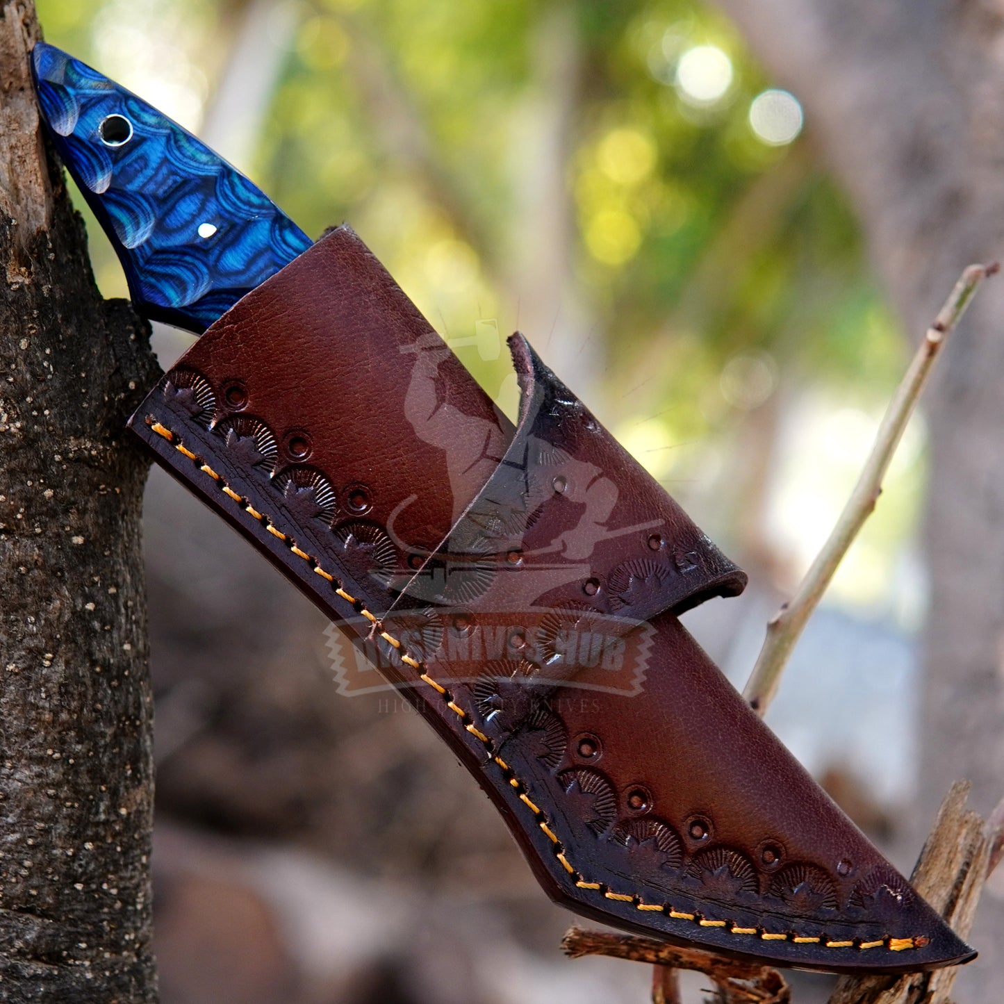 Fixed Blade Tanto Knife 9" – Carbon Steel with Wood Handle | DRSKNIVES HUB