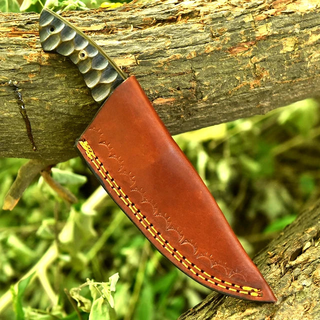 Hand Forged Edc Camping Knife Powder Coated Blade