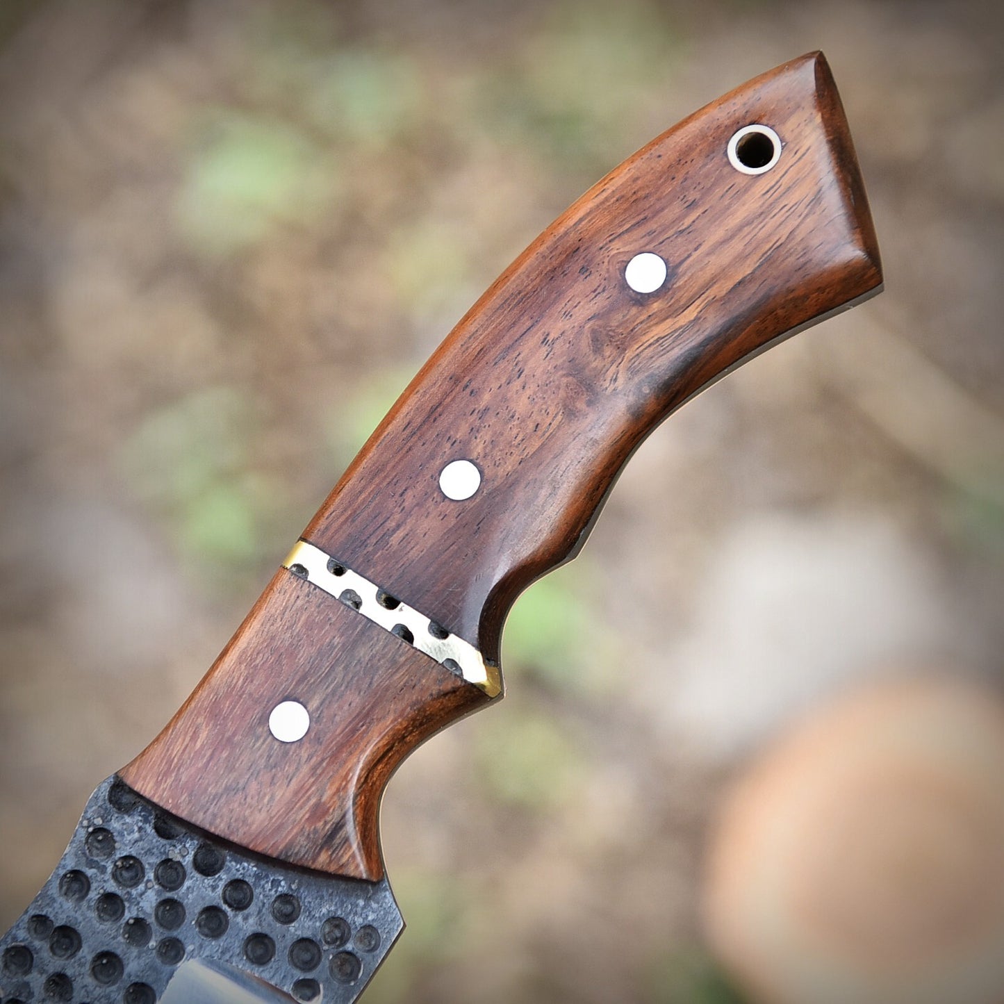 Handmade Full Tang Fixed Blade Hunting Knife | Outdoor Tracker Knife with Damascus Steel & Wood Handle | DRSKNIVES HUB