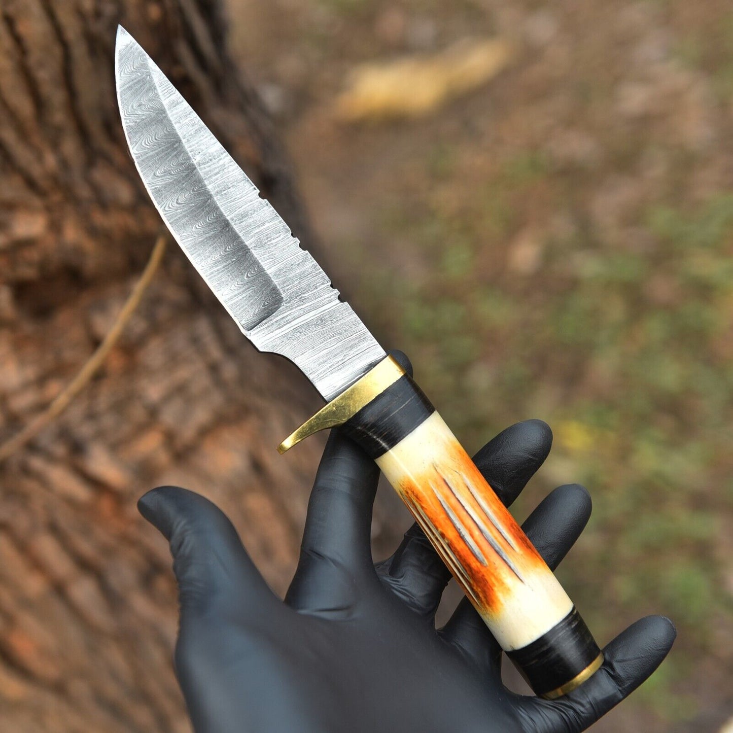 Custom Handmade Damascus Hunting Knife – Hand Forged Damascus Steel Blade | DRSKNIVES HUB