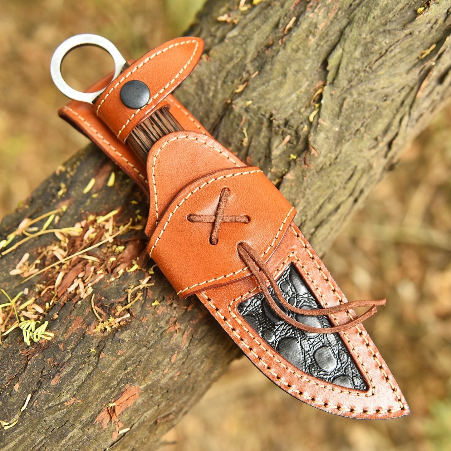 Stainless Steel Fixed Blade Knife 8.5" – Wenge Wood Handle | DRSKNIVES HUB