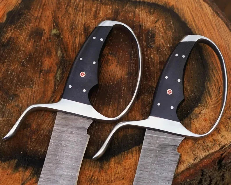 Custom Handmade Damascus Steel Wing Chun Practice Sword – Randall‑Style (Blunt) with Sheath | DRSKNIVES HUB