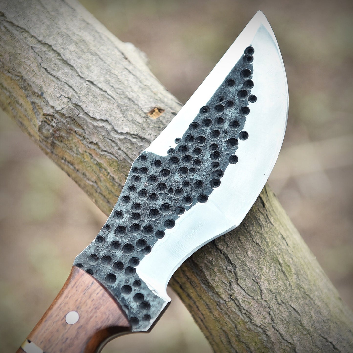 Handmade Full Tang Fixed Blade Hunting Knife | Outdoor Tracker Knife with Damascus Steel & Wood Handle | DRSKNIVES HUB