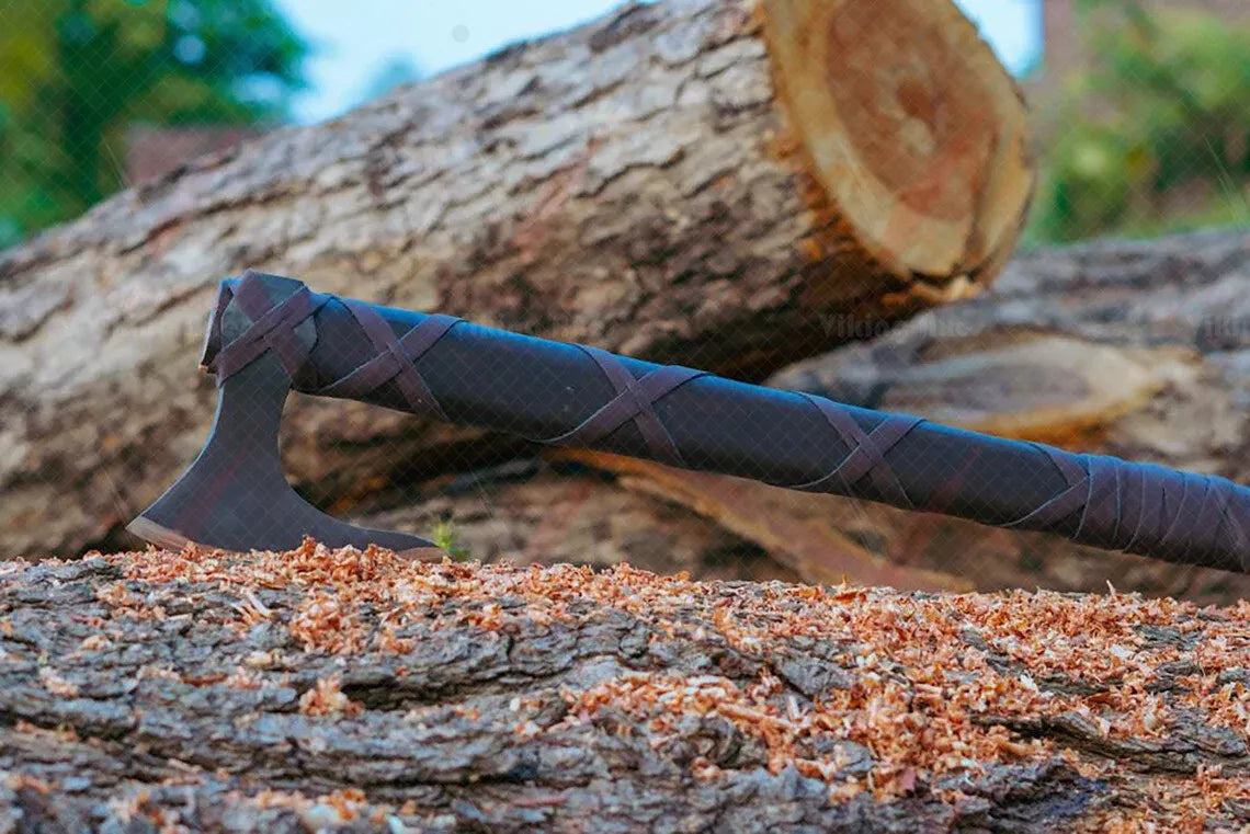 Beautiful Axe , Hand forged Carbon Steel Axe ,Ragnar axe Set of 3 Ragnar Viking axes With Leather Sheath Cover | DRSKNIVES HUB