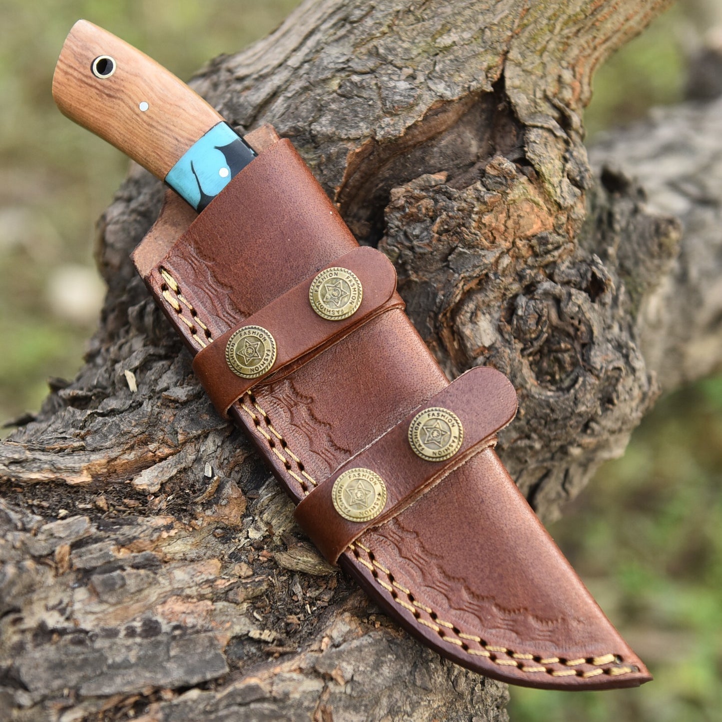 9" Hand-Forged Crocodile Dundee Hunting Bowie Knife with Sheath – High Polish Survival Blade | DRSKNIVES HUB