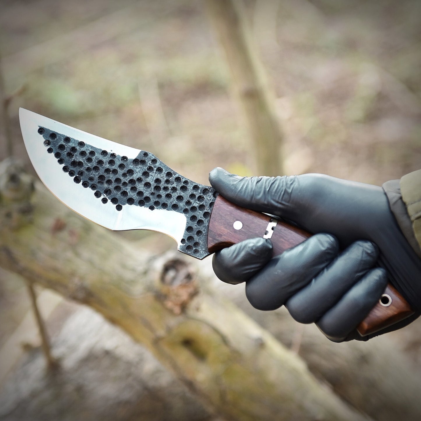 Handmade Full Tang Fixed Blade Hunting Knife | Outdoor Tracker Knife with Damascus Steel & Wood Handle | DRSKNIVES HUB