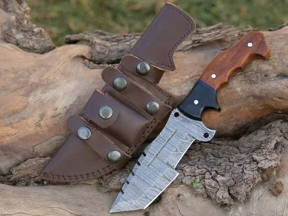 HANDMADE DAMASCUS BUSHCRAFT SURVIVAL CAMPING FIXED BLADE HUNTING KNIFE