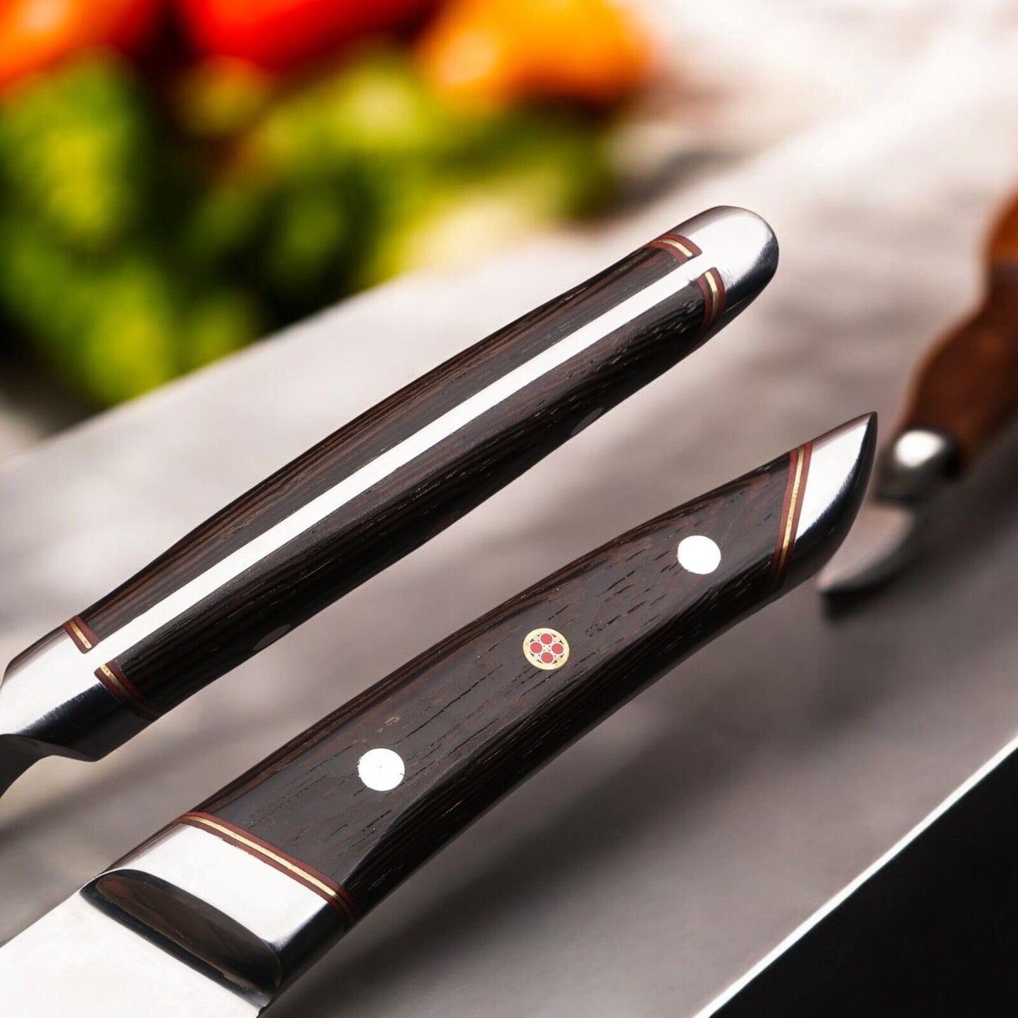FULL TANG HANDMADE STAINLESS STEEL 5PCS KITCHEN SET || DRS KNIVES HUB