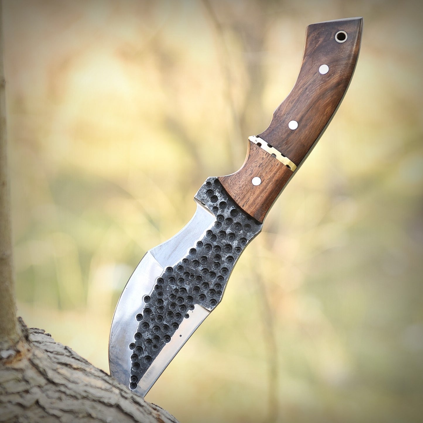 Handmade Full Tang Fixed Blade Hunting Knife | Outdoor Tracker Knife with Damascus Steel & Wood Handle | DRSKNIVES HUB