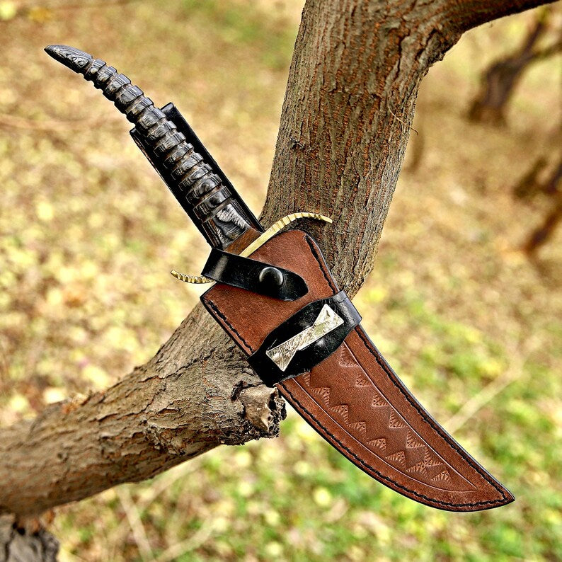 J2 Steel Skinner Knife 14.5" – Pakka Wood Handle Brass Guard | DRSKNIVES HUB