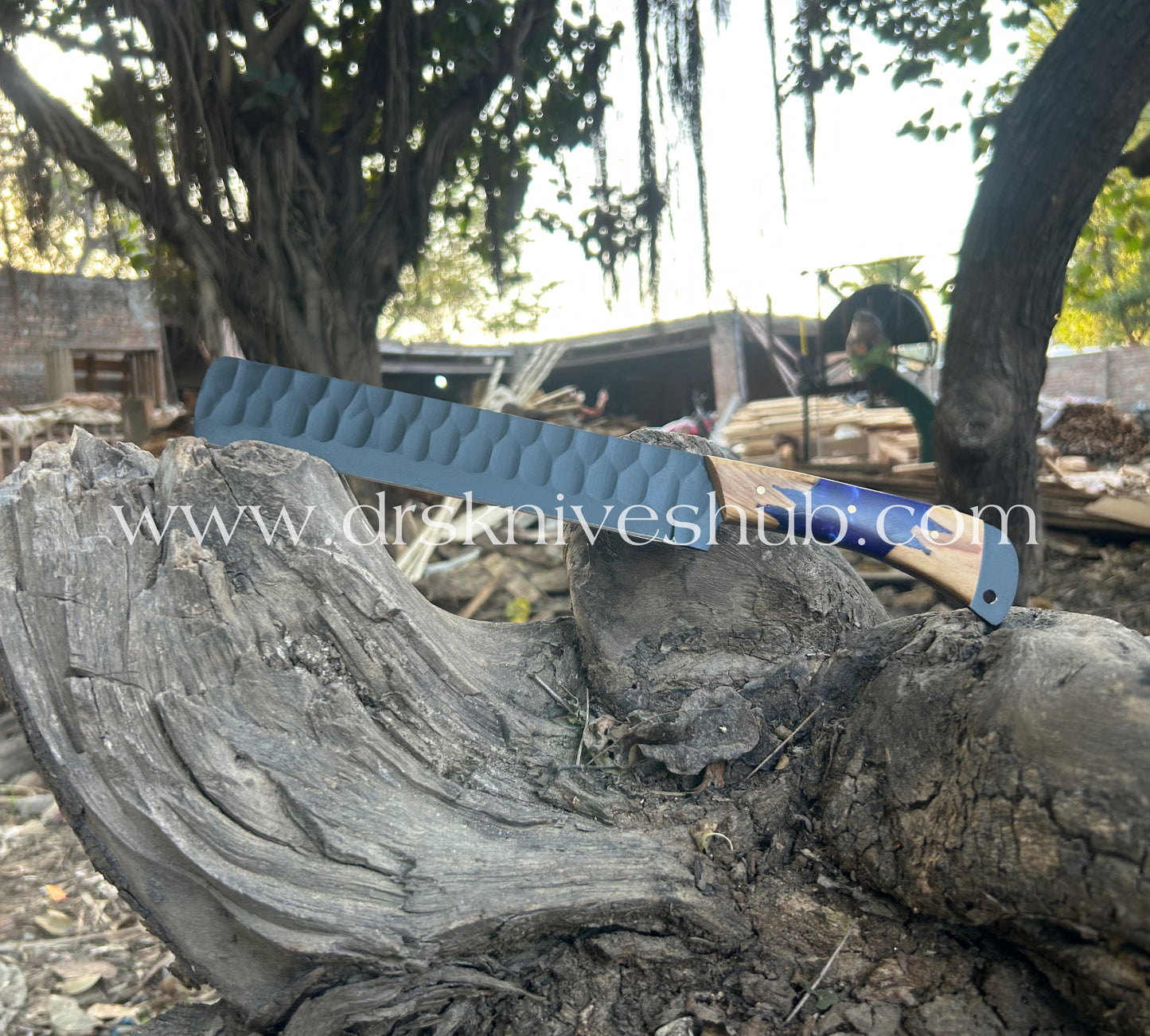 HANDMADE BBQ BRISKET KNIFE RESIN & WOOD HANDLE || DRS KNIVES HUB