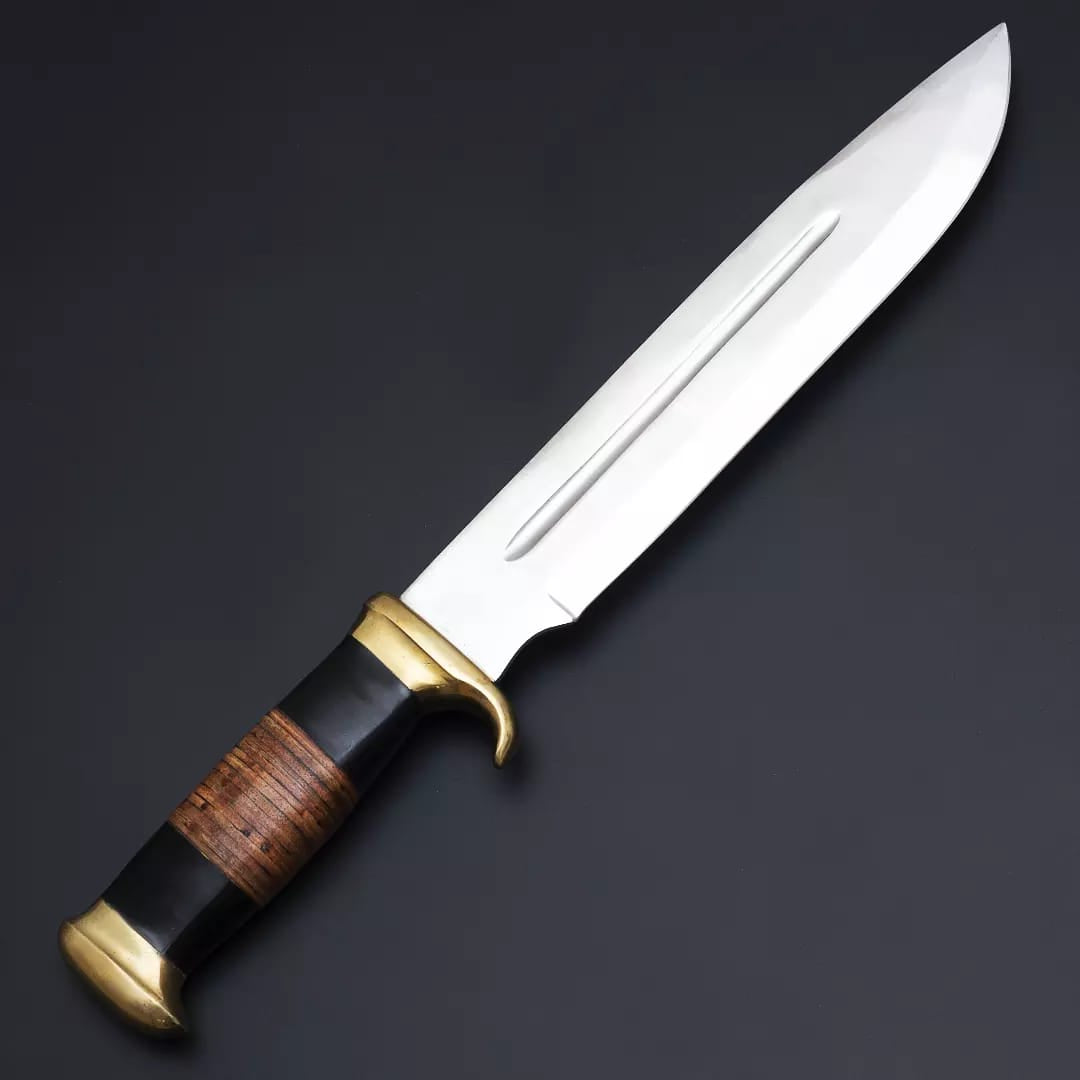 HAND FORGED STAINLESS STEEL HUNTING BOWIE KNIFE || DRS KNIVES HUB