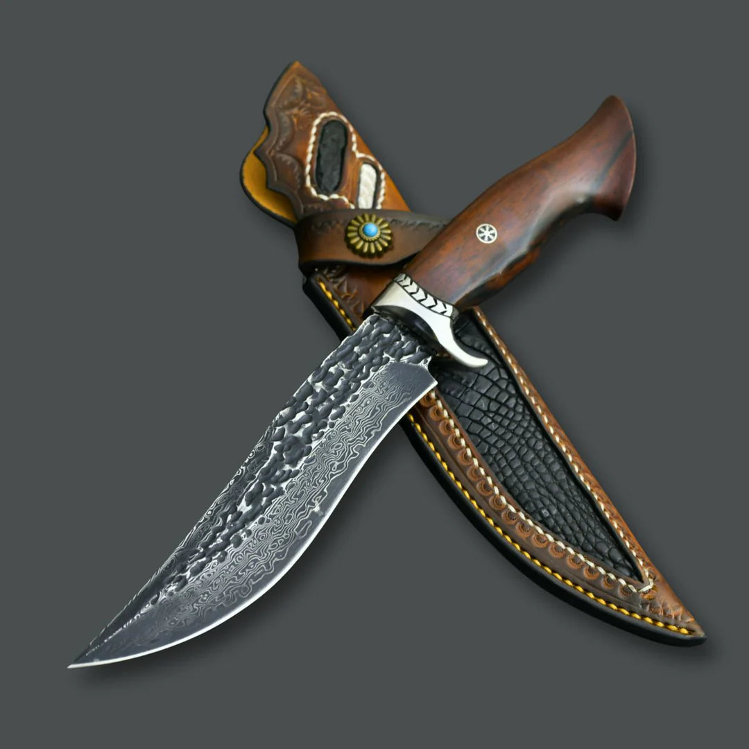 ELITE KNIFE HUNTING UTILITY KNIFE WITH EXOTIC SANDALWOOD HANDLE || DRS KNIVES HUB