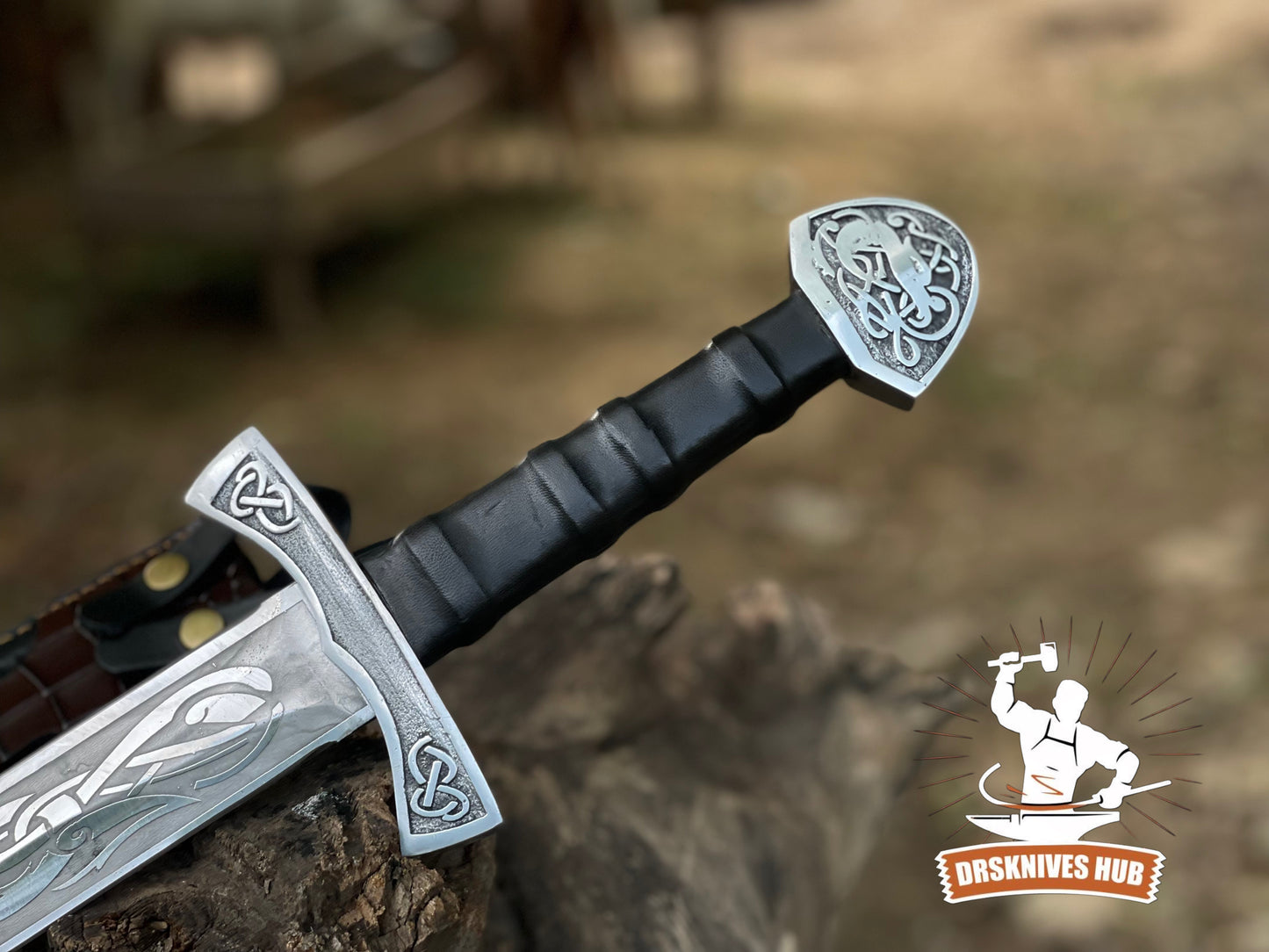 Premium Collectible Viking Sword with Leather Sheath | DRSKNIVES HUB