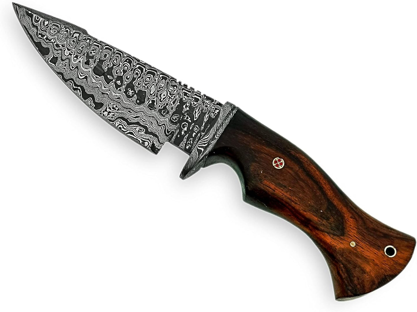 HANDMADE DAMASCUS STEEL CLASSIC BOWIE KNIFE WITH COVER || DRS KNIVES HUB
