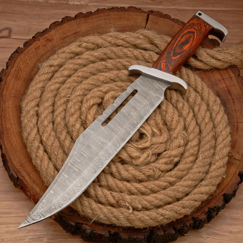 Edc knife custom handmade 17” Rambo knife Hunting bowie knife || drs knives hub