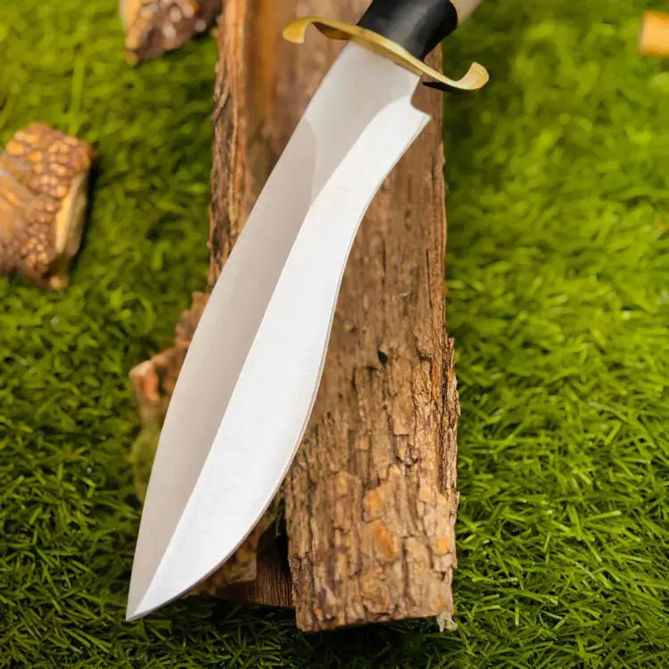 D2 Steel Handmade bowie knife with leather sheath cover antler horn handle || drs knives hub