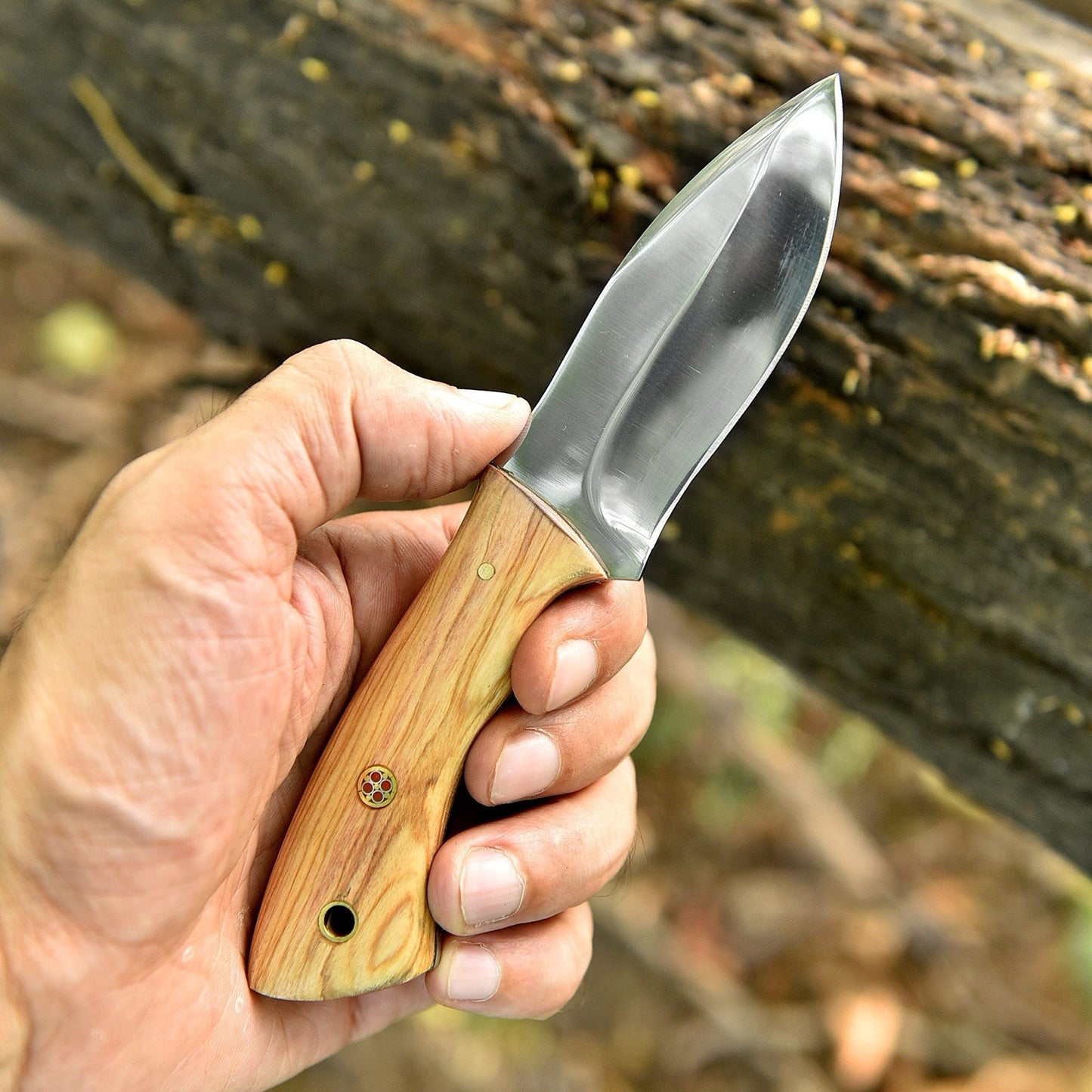 Custom Handmade Fixed Blade Skinner Knife – with Wood Handle | Tactical Hunting & EDC | DRSKNIVES HUB 