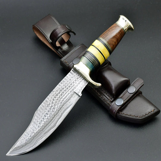 BOWIE KNIFE WITH BONE & WOOD || DRS KNIVES HUB